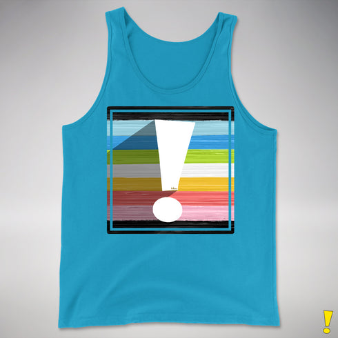 Queer Pride Flag Exclamation Point Premium Tank Top
